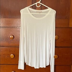 Athleta White Long Sleeve Tee